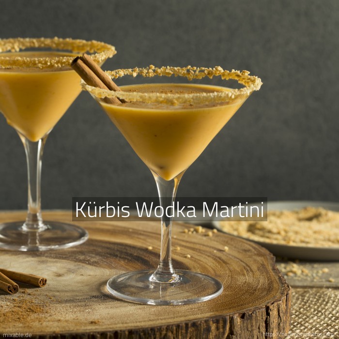 Rezept: Kürbis Wodka Martini, Cocktails &amp; Drinks | mixable.de